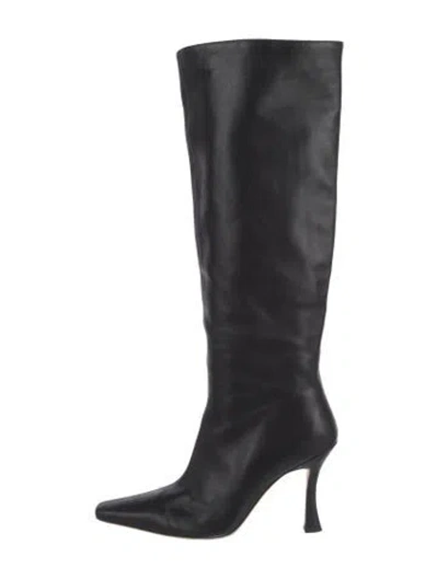 Pre-owned Staud Leather Boots In Black