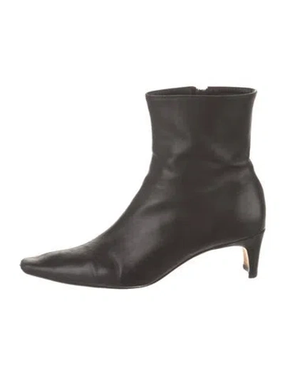 Pre-owned Staud Leather Boots In Black