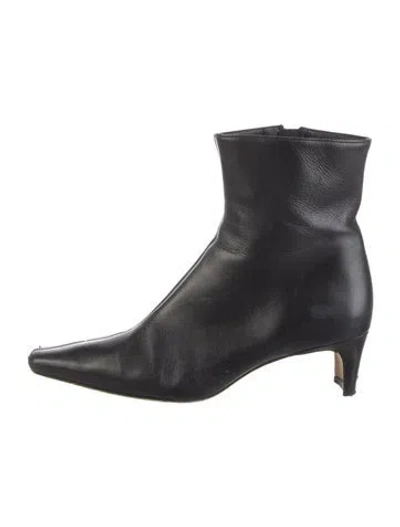 Pre-owned Staud Leather Boots In Black