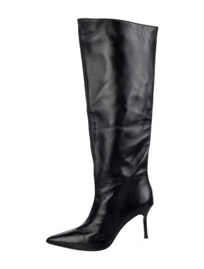 Pre-owned Staud Leather Boots In Black