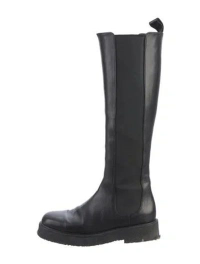 Pre-owned Staud Leather Boots In Black