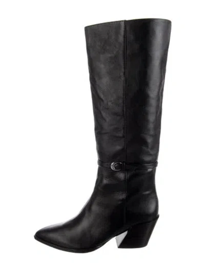 Pre-owned Staud Leather Boots In Black