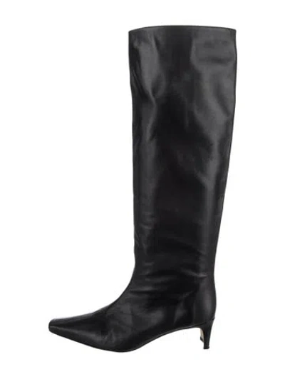 Pre-owned Staud Leather Boots In Black