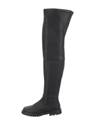Pre-owned Staud Leather Boots In Black