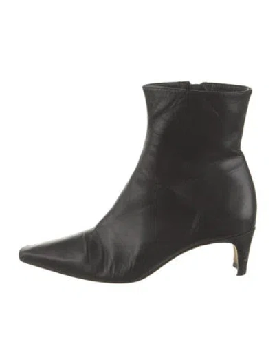 Pre-owned Staud Leather Boots In Black