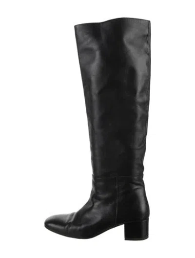 Pre-owned Staud Leather Boots In Black