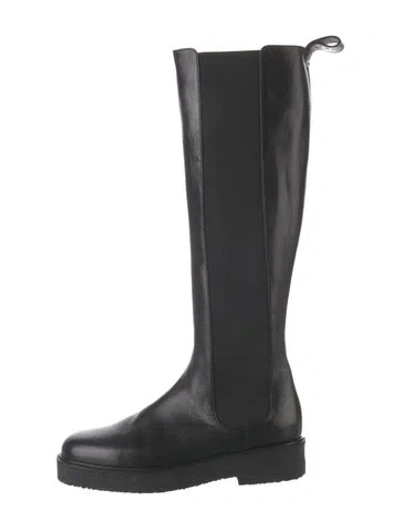 Pre-owned Staud Leather Boots In Black