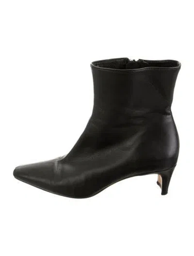 Pre-owned Staud Leather Boots In Black
