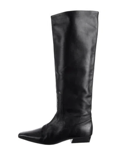 Pre-owned Staud Leather Boots In Black
