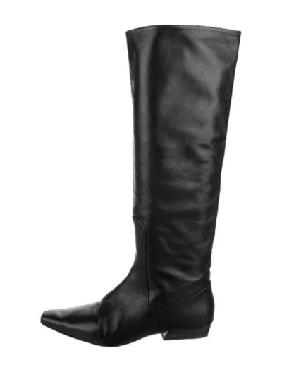 Pre-owned Staud Leather Boots In Black