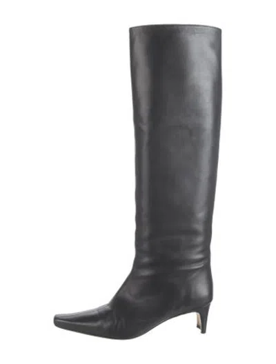 Pre-owned Staud Leather Boots In Black