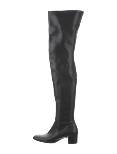 Pre-owned Staud Leather Boots In Black