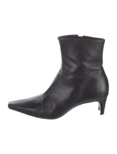 Pre-owned Staud Leather Boots In Black/blue