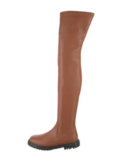 Pre-owned Staud Leather Boots In Brown