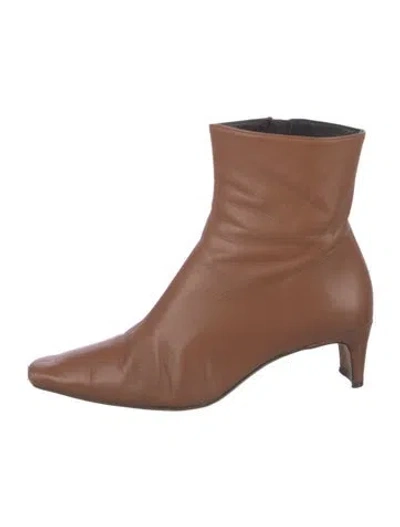 Pre-owned Staud Leather Boots In Brown
