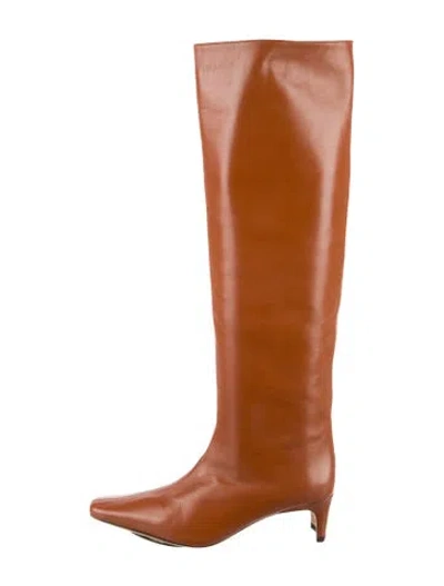 Pre-owned Staud Leather Boots In Brown