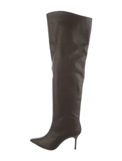 Pre-owned Staud Leather Boots In Brown