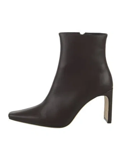 Pre-owned Staud Leather Boots In Brown