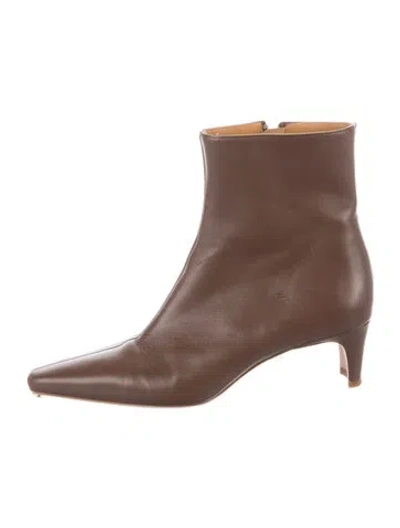 Pre-owned Staud Leather Boots In Brown