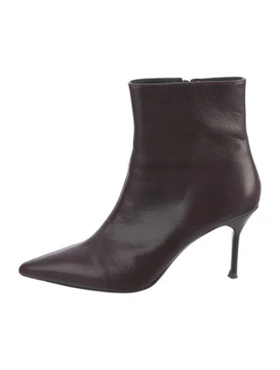 Pre-owned Staud Leather Boots In Brown