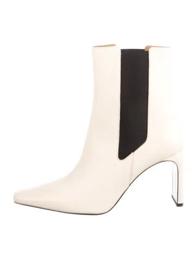 Pre-owned Staud Leather Boots In Neutral