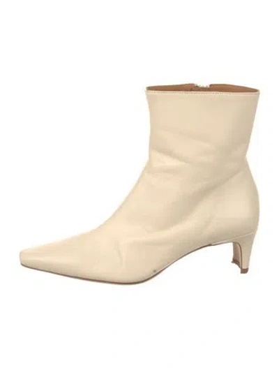 Pre-owned Staud Leather Boots In Neutral