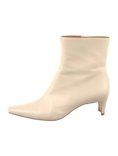 Pre-owned Staud Leather Boots In Neutrals