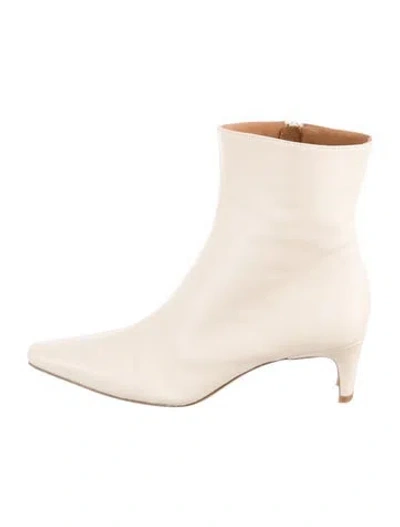 Pre-owned Staud Leather Boots In Neutrals