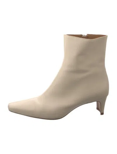 Pre-owned Staud Leather Boots In Neutrals