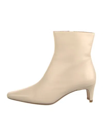 Pre-owned Staud Leather Boots In Neutrals