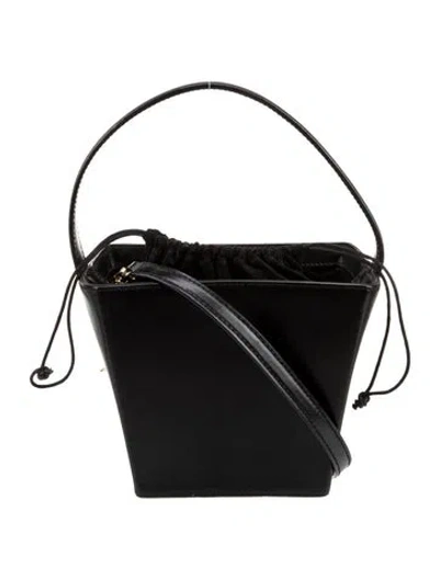 Pre-owned Staud Leather Bucket Bag In Black