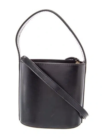 Pre-owned Staud Leather Bucket Bag In Black