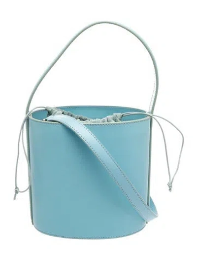 Pre-owned Staud Leather Bucket Bag In Blue