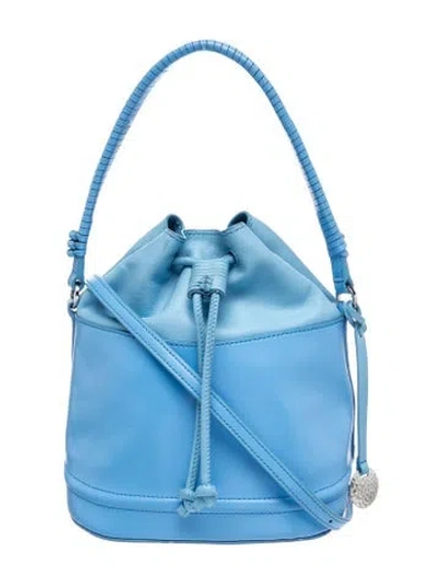 Pre-owned Staud Leather Bucket Bag In Blue