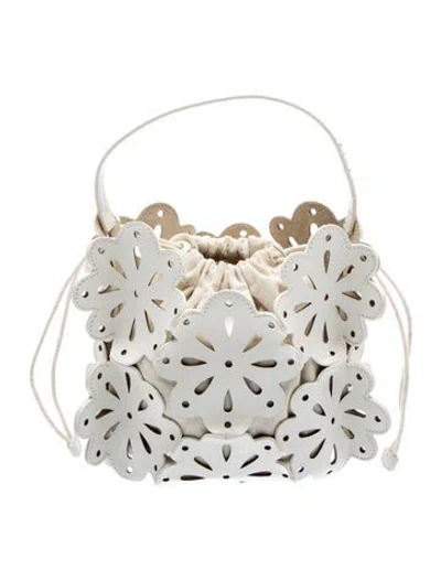 Pre-owned Staud Leather Bucket Bag In Blue