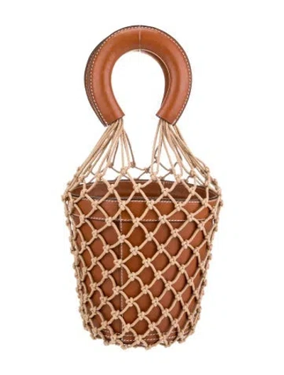 Pre-owned Staud Leather Bucket Bag In Brown