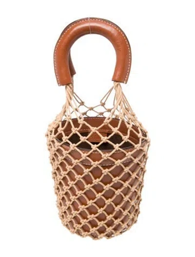 Pre-owned Staud Leather Bucket Bag In Brown