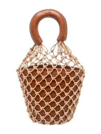 Pre-owned Staud Leather Bucket Bag In Brown