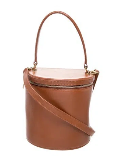 Pre-owned Staud Leather Bucket Bag In Brown