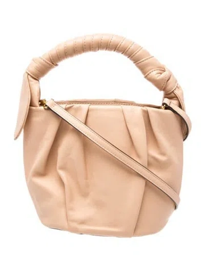 Pre-owned Staud Leather Bucket Bag In Neutral