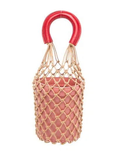 Pre-owned Staud Leather Bucket Bag In Pink