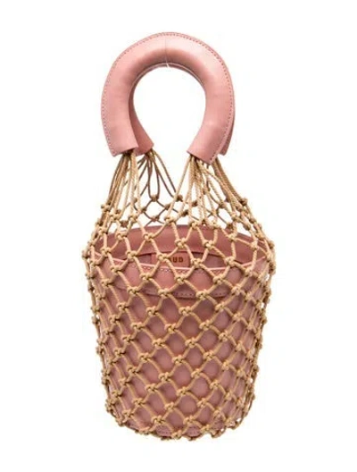 Pre-owned Staud Leather Bucket Bag In Pink