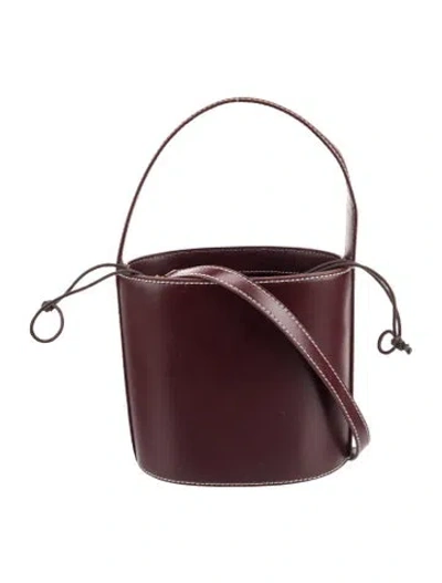 Pre-owned Staud Leather Bucket Bag In Purple