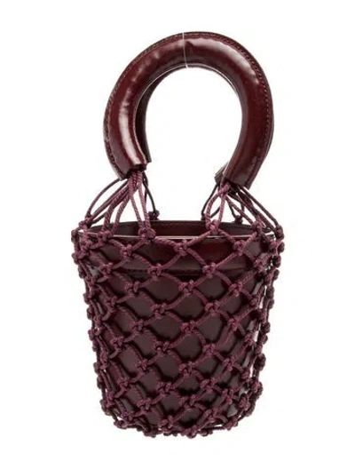 Pre-owned Staud Leather Bucket Bag In Purple