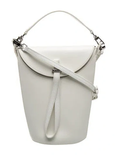 Pre-owned Staud Leather Bucket Bag In White