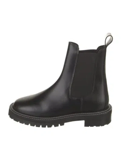 Pre-owned Staud Leather Chelsea Boots In Black