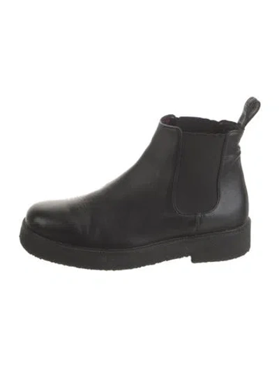Pre-owned Staud Leather Chelsea Boots In Black