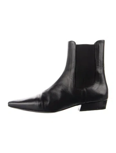 Pre-owned Staud Leather Chelsea Boots In Blue/green