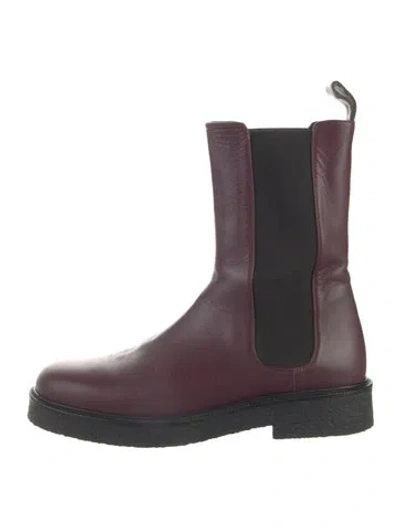 Pre-owned Staud Leather Chelsea Boots In Multi