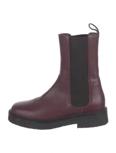 Pre-owned Staud Leather Chelsea Boots In Multi